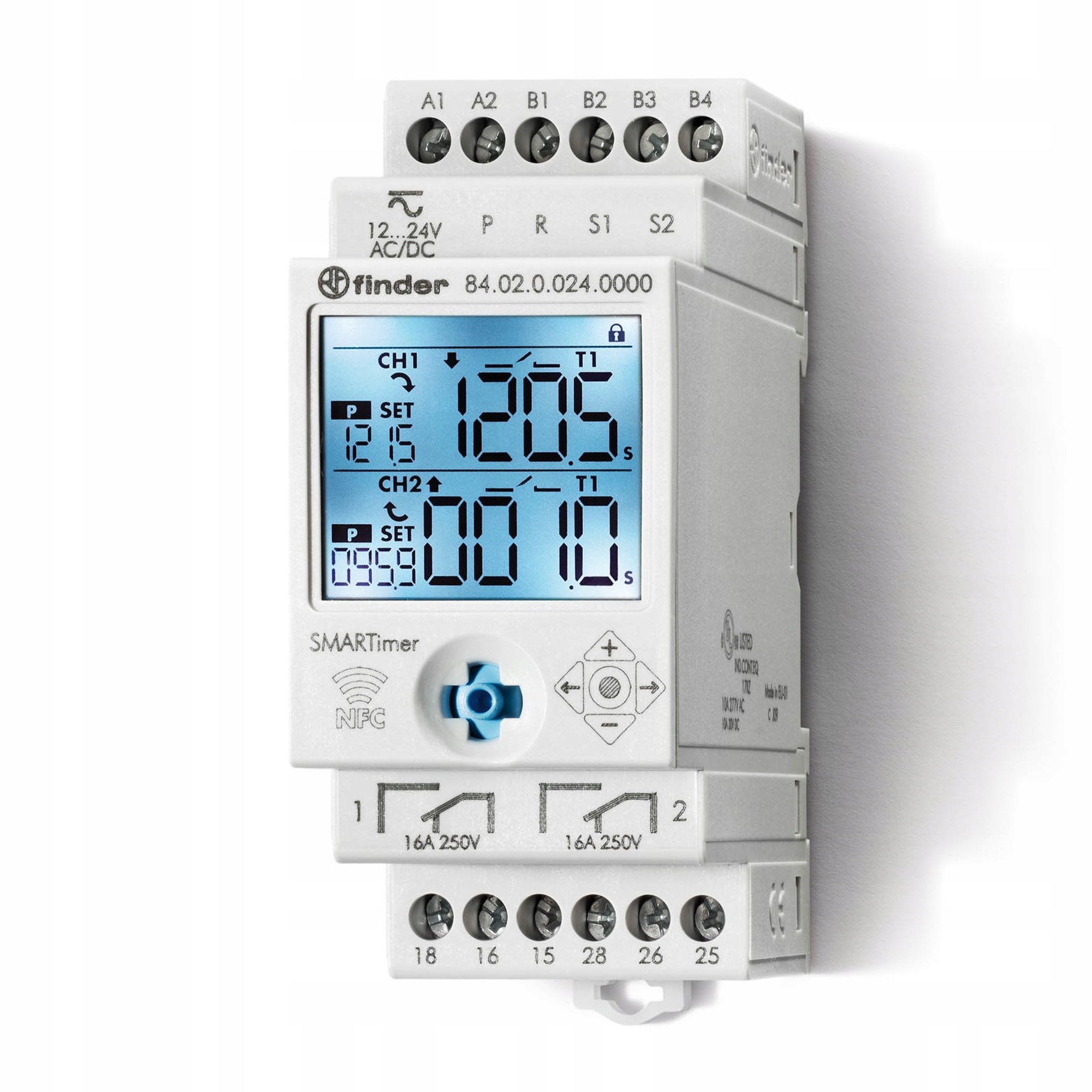 Programovateľný časový spínač 84.02.0.024 24VDC Finder Kvalita!