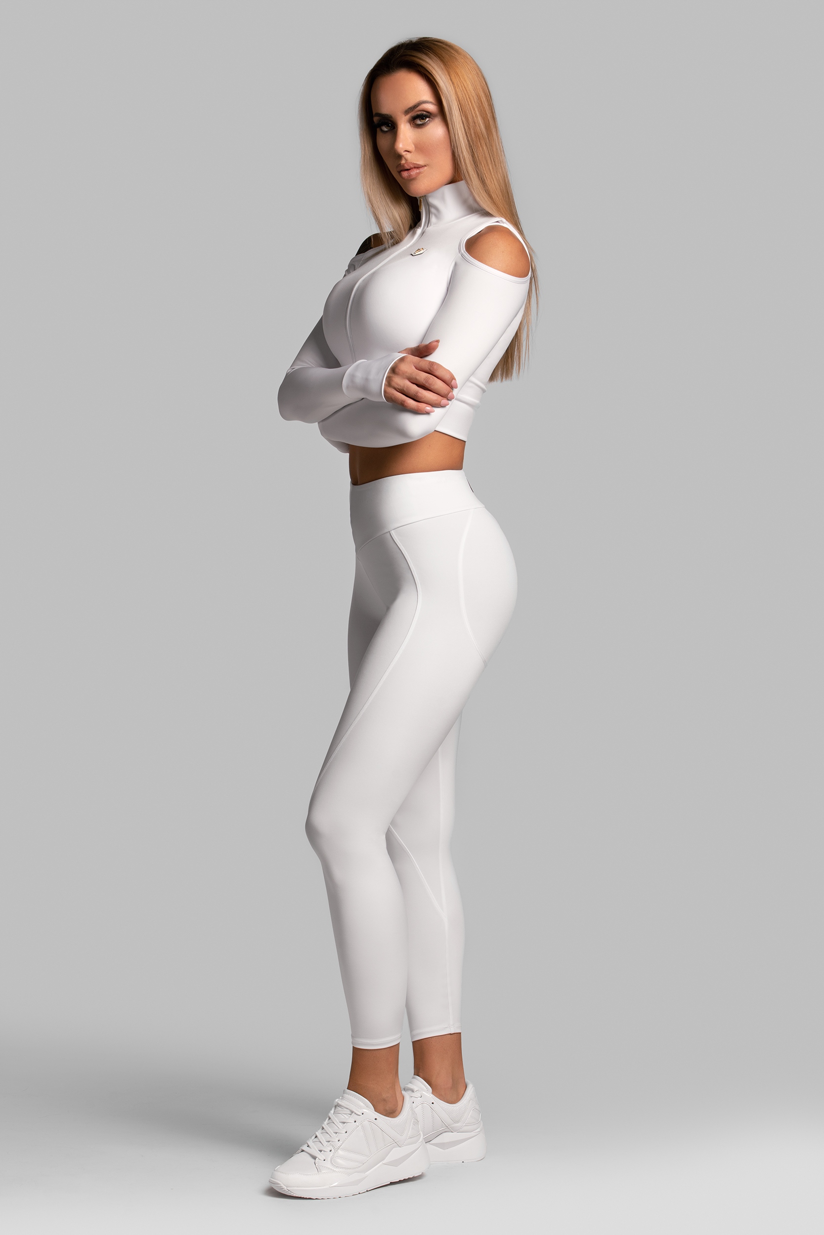 Ivy prémiová mikina bílá fitness S%%