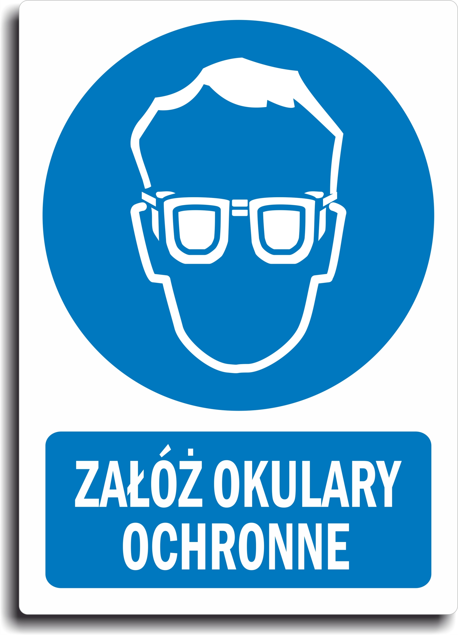 

Naklejka Bhp Załóż Okulary Ochronne Duża 20x28cm