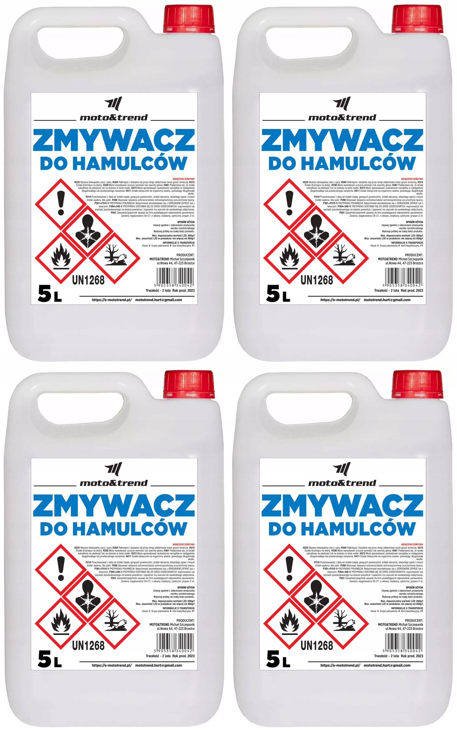 ГАЛЬМІВНА РІДИНА ДЛЯ ЗНЯТТЯ ГАЛЬМ 4X5L ПОЛЬСЬКИЙ