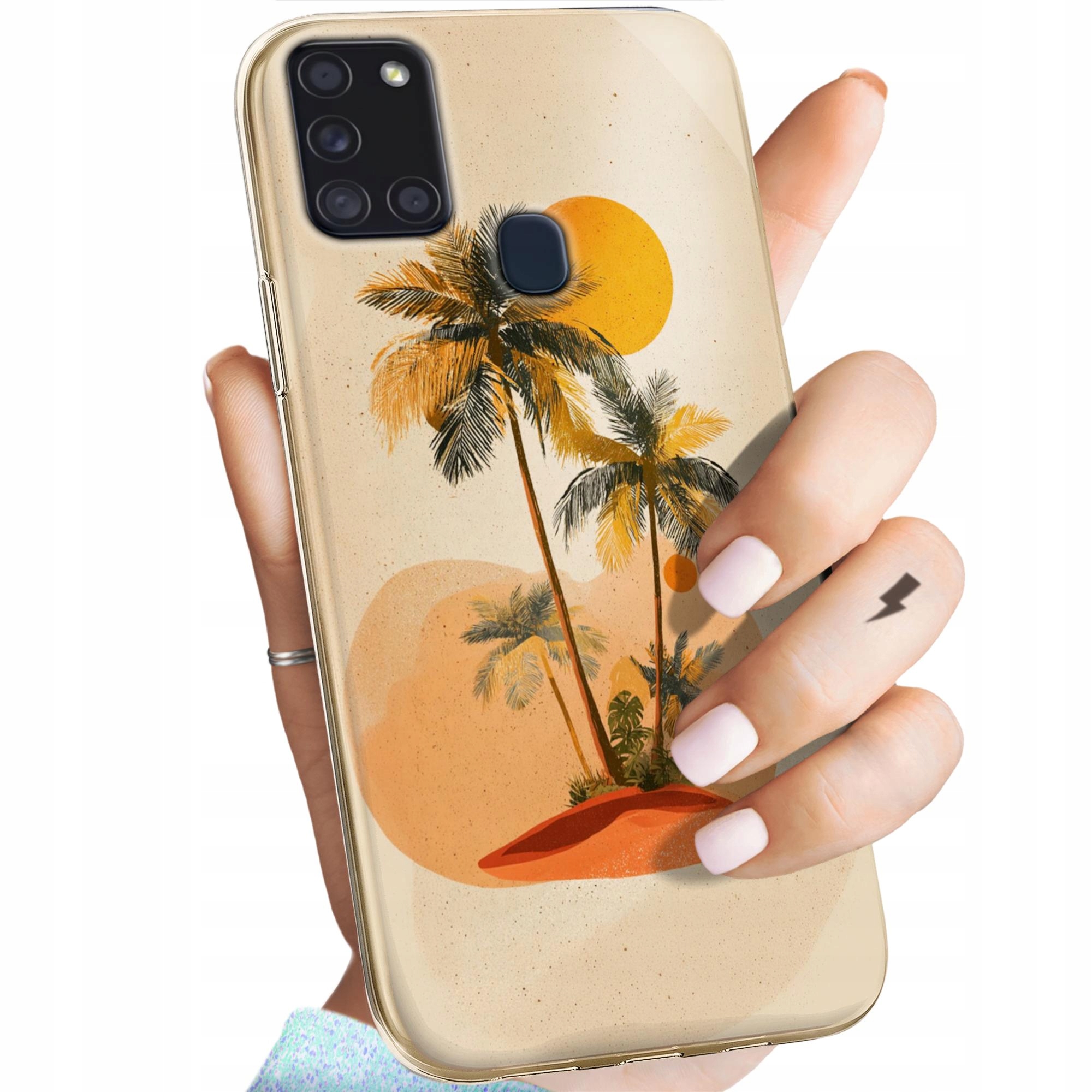 Etui Do Samsung Galaxy A21S Palmy Dżungla Egoztyka Tropikalne Obudowa