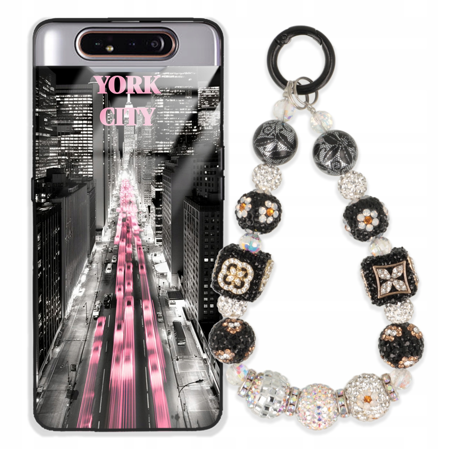 Puzdro Na Samsung A90 Case Glass Kľúčenka Elegantné Prémiový Dizajn Puzdra