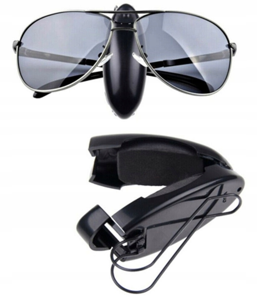 Uchwyt-klips na okulary do samochodu/ auta Uniwersalny- czarny