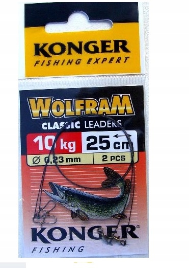 

przypon wolframowy wolfram Konger 10kg 25cm 2szt