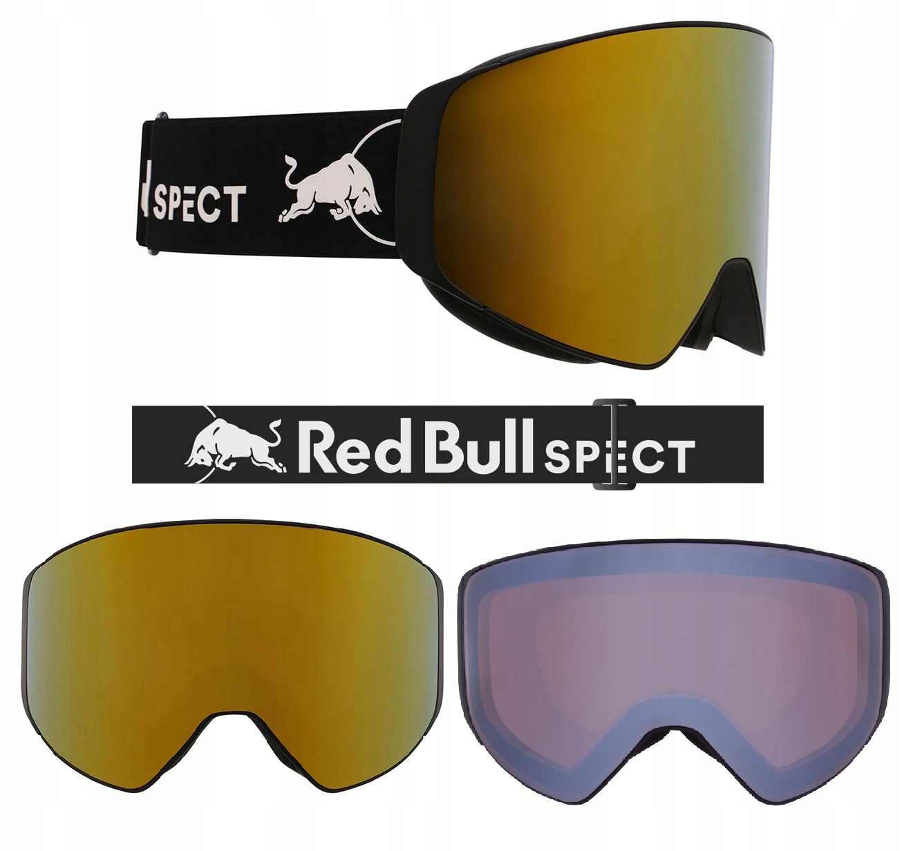 Brýle Red Bull Jamm 09YE2 černé L-XL 2 skla Magnetické Yellow S3 Light S1