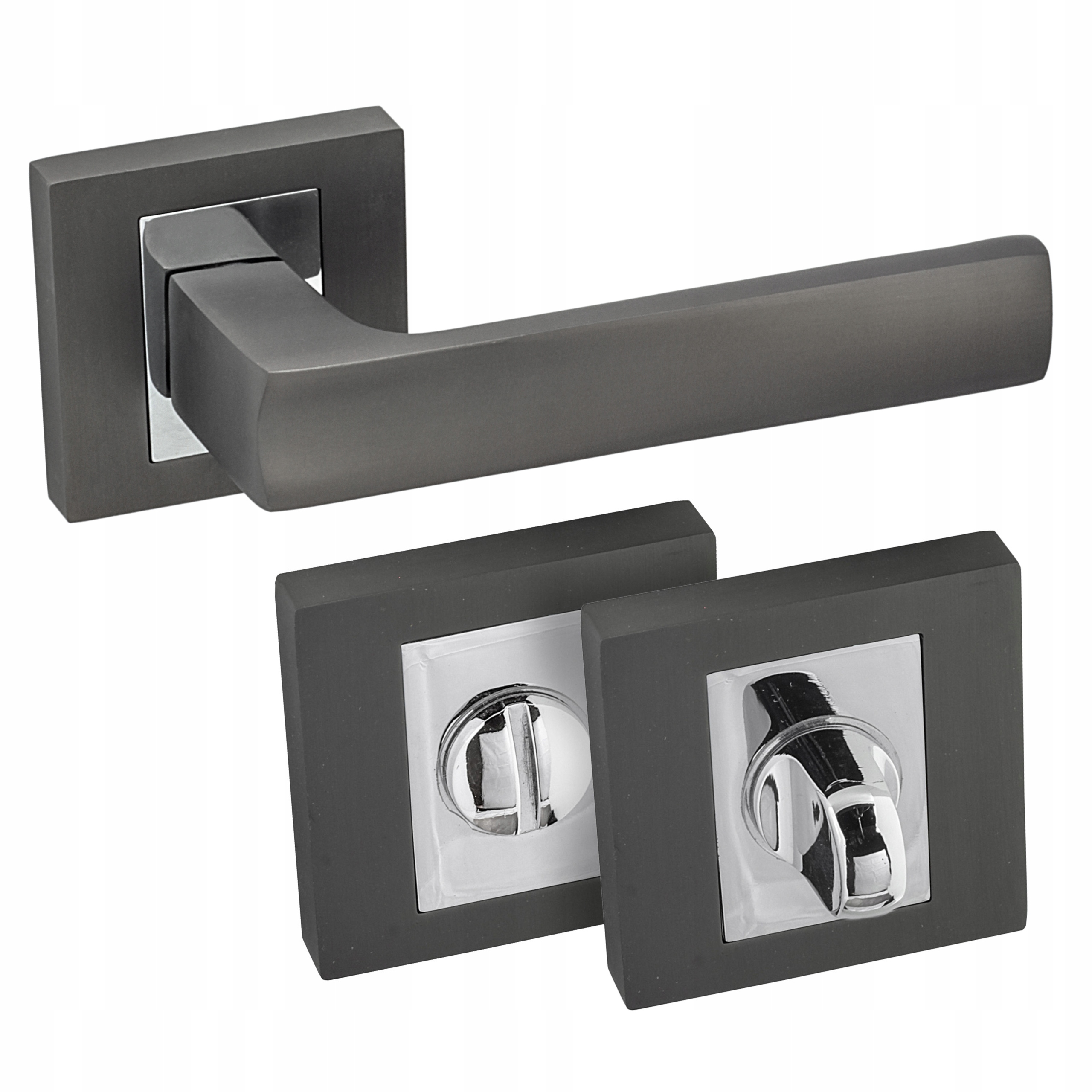 

Klamka Do Drzwi Szyld Wc Iberia Grafit Chrom