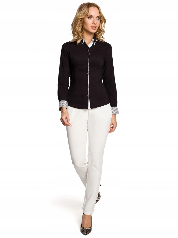 

Eu XXL M067 Koszula damska z podwójnym kołnierzyki