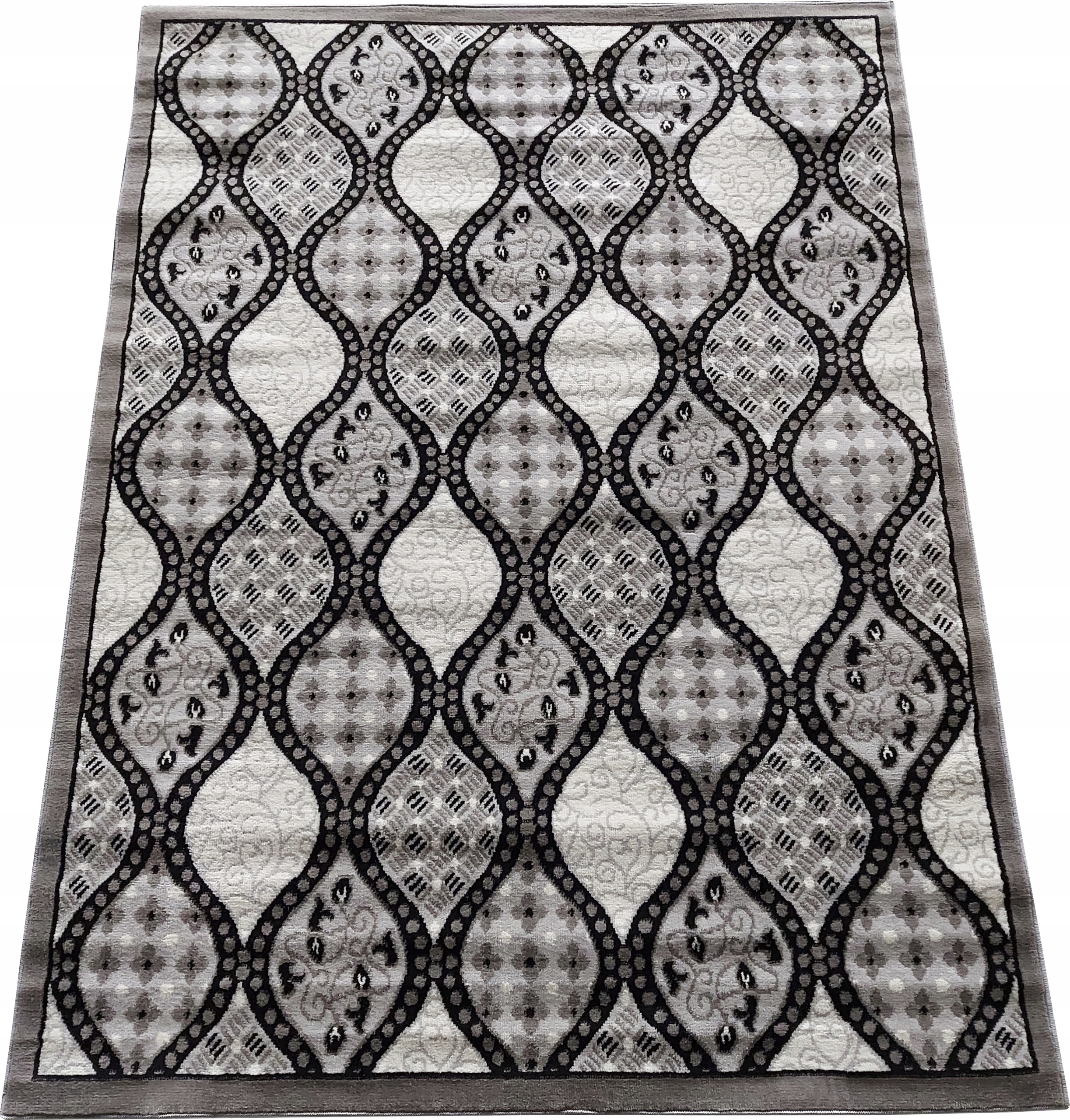 

Dywan orientalny szary czarny 80x150