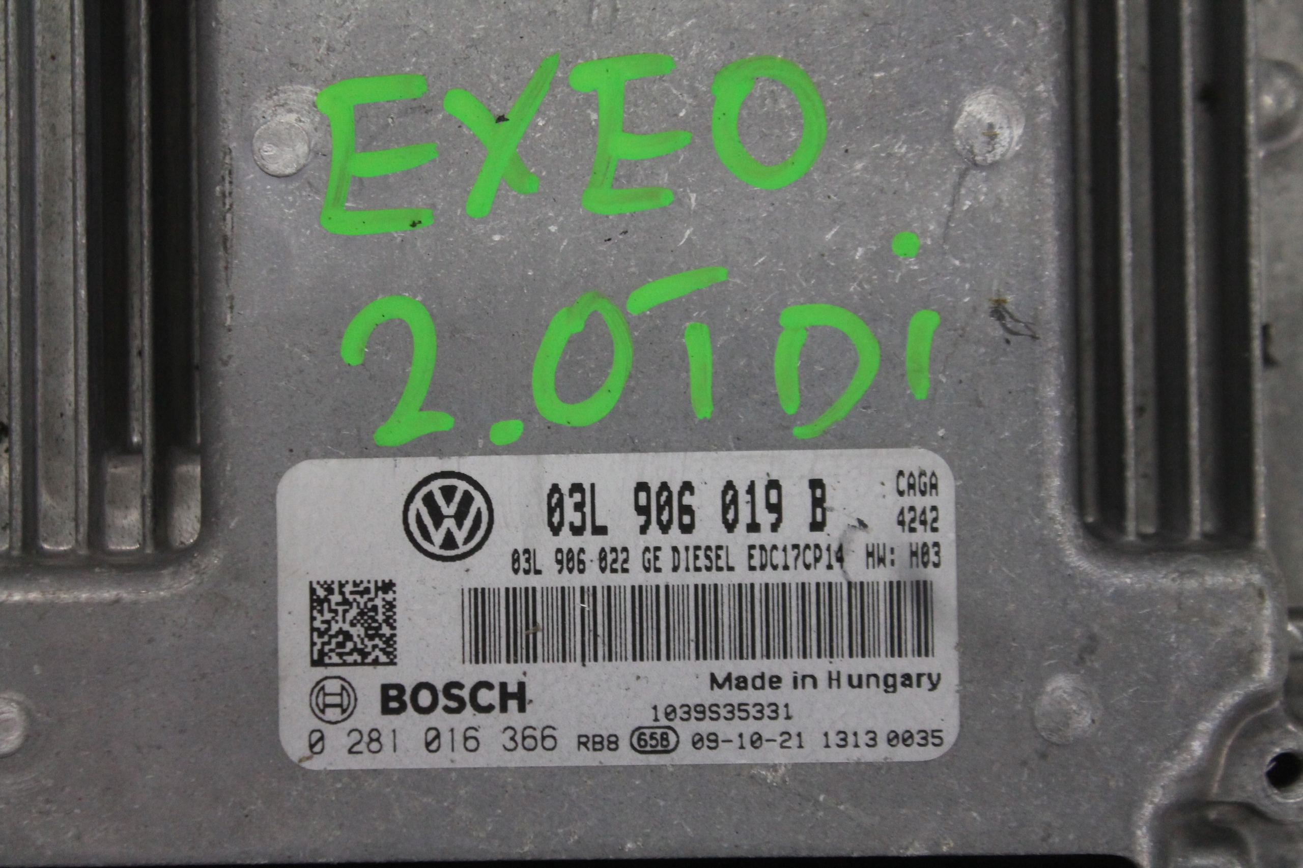 computer of the engine 03L906019B EXEO 2.0 TDI 08-13