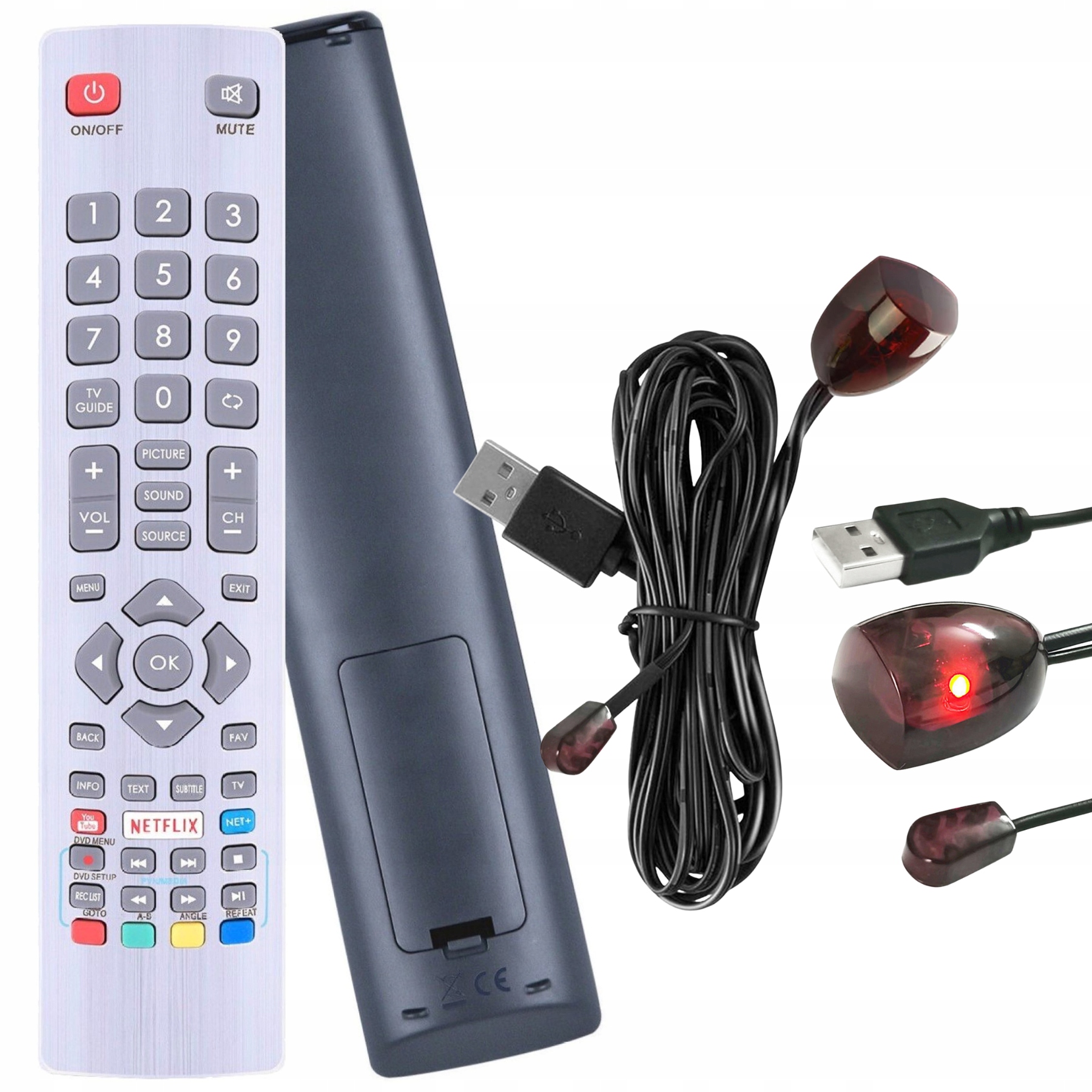 Dálkový Ovladač Pro Sharp Aquos Netflix Youtube LC-32HG5141K LC-32HG5142E Ir Kabel