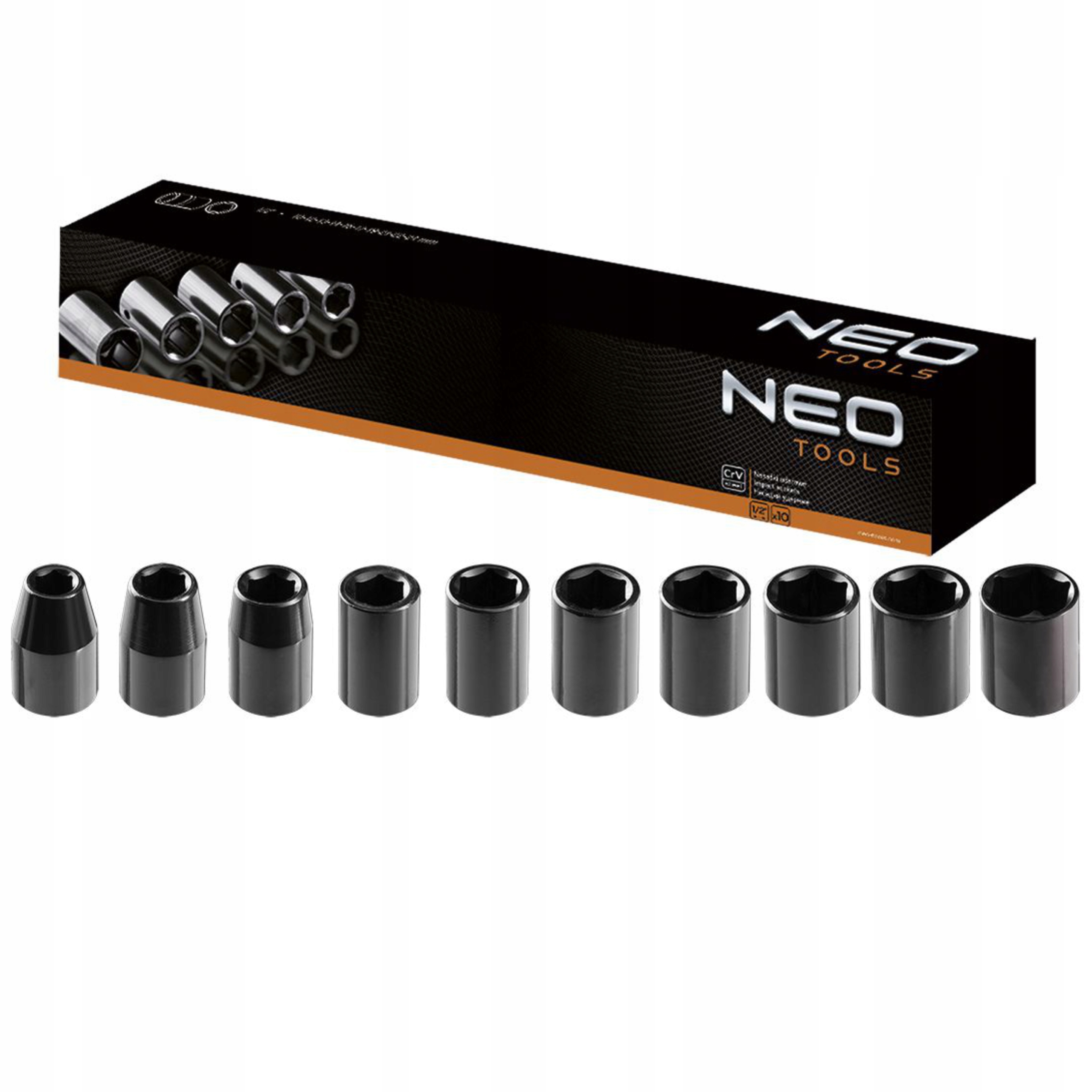 

Neo Zestaw Nasadki Udarowe 1/2'' 10-24 MM 10 Szt.