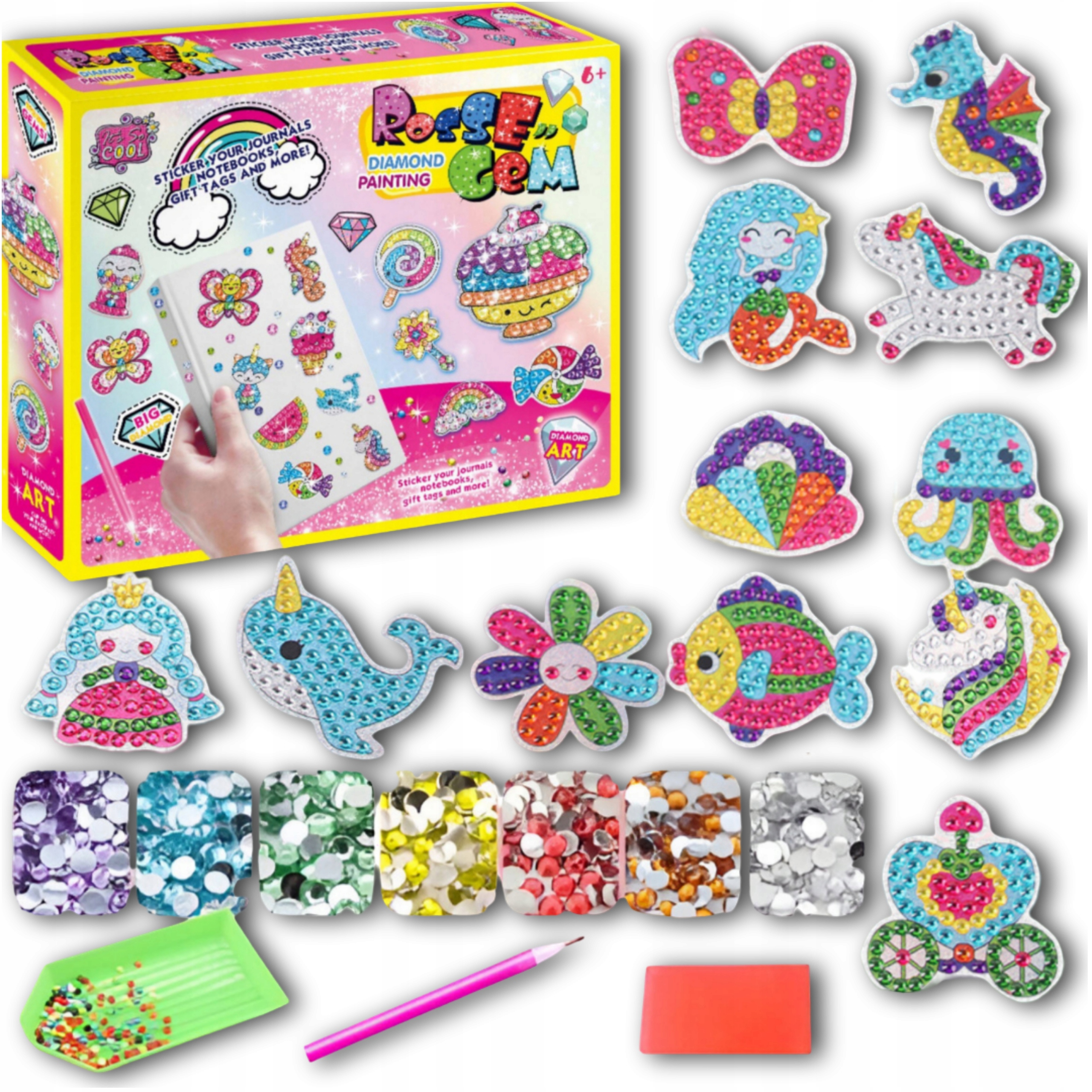 HAFT DIAMENTOWY WYKLEJANKA DLA DZIECI MALOWANIE DIAMENTAMI MOZAIKA 5D XXL