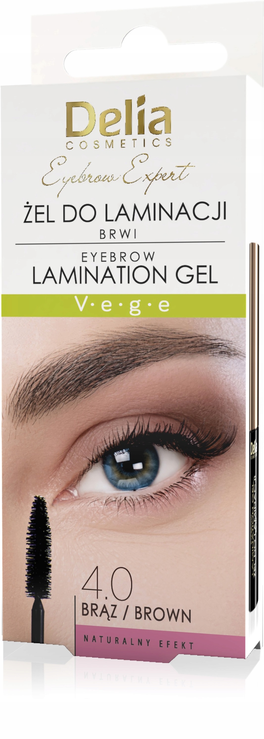 DELIA Żel do laminacji brwi, 4 ml 4.0 BRĄZ