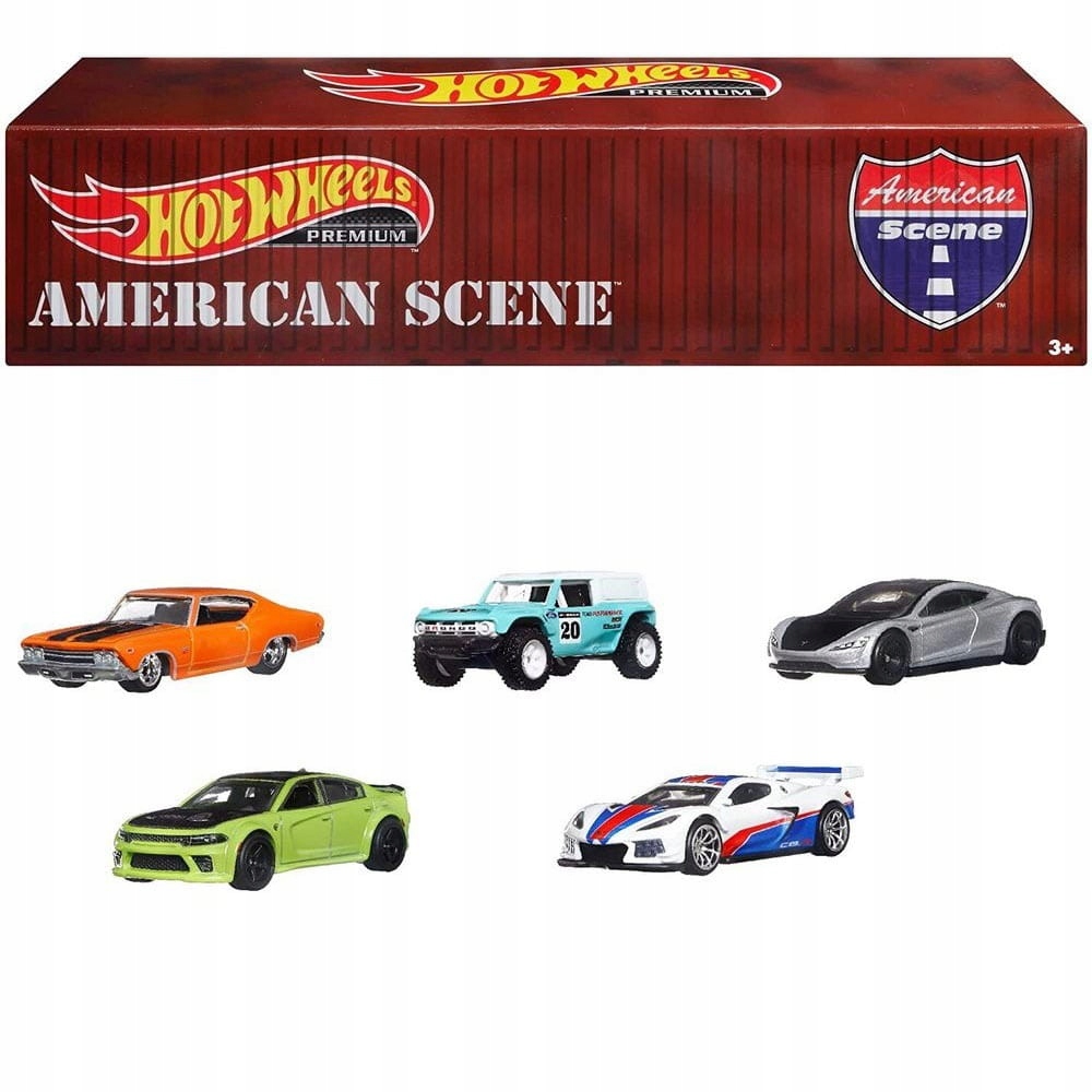 Hot Wheels Kontener American Scene Zestaw 5 aut Hot Wheels Premium