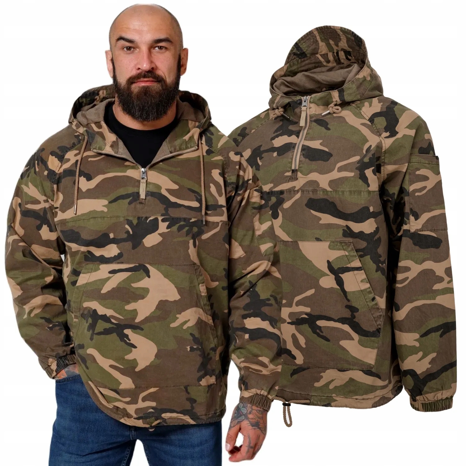 Bunda s kapucí Pitbull Klokanka Bassmore Military Kangaroo Jacket