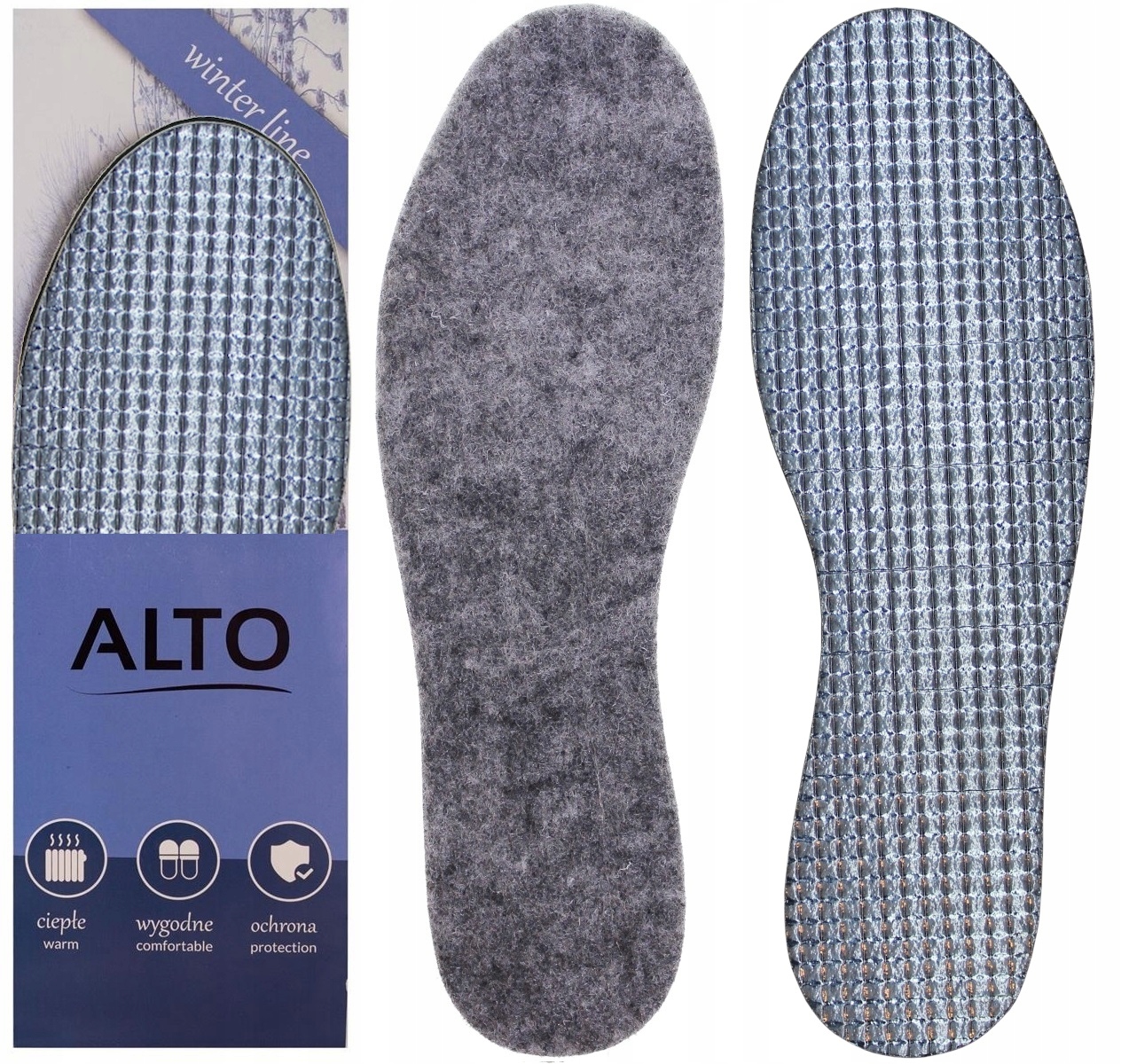 WKŁADKI DO BUTÓW FILCOWE ALUMINIOWE ZIMOWE r. 46