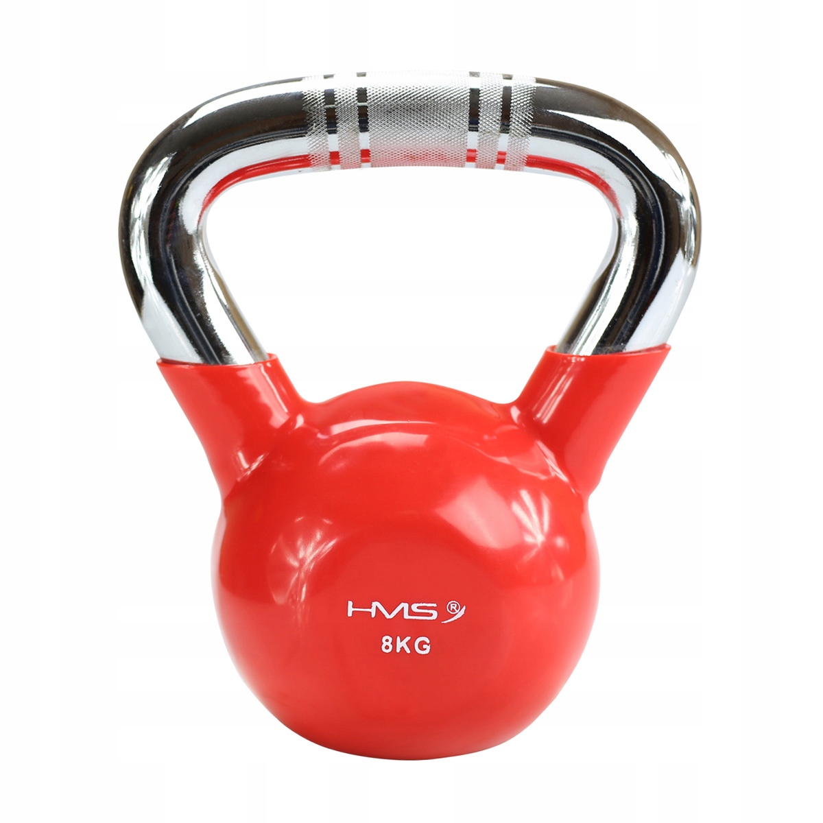 KETTLEBELL ŻELIWNY HMS 8kg KTC RED UCHWYT CHROM