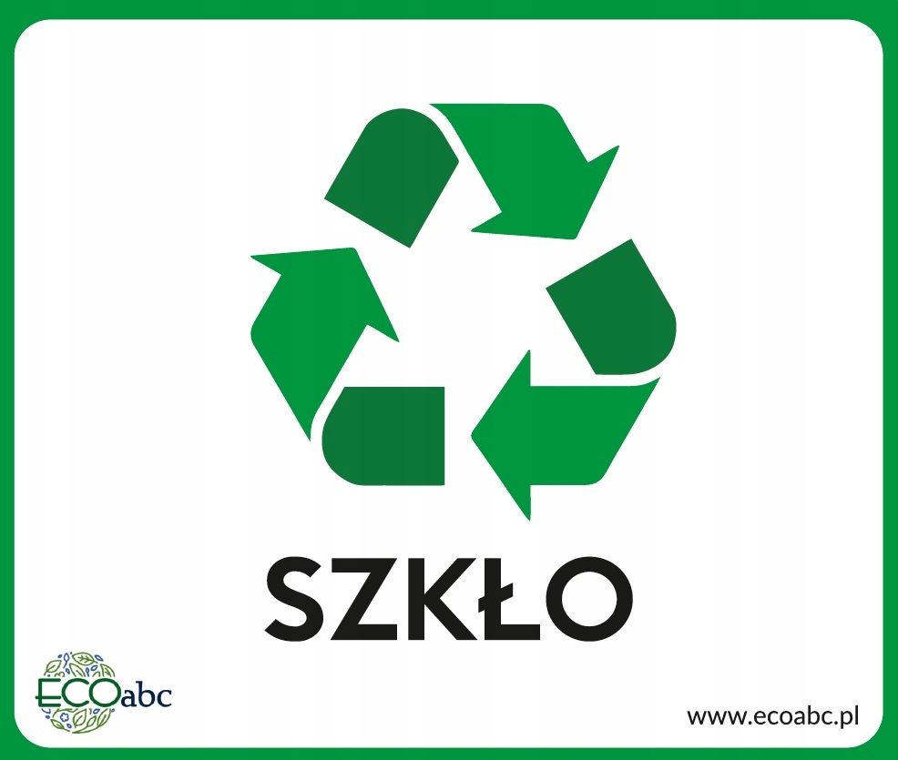 

Naklejka do segregacji śmieci na kosz 15x13 szkło