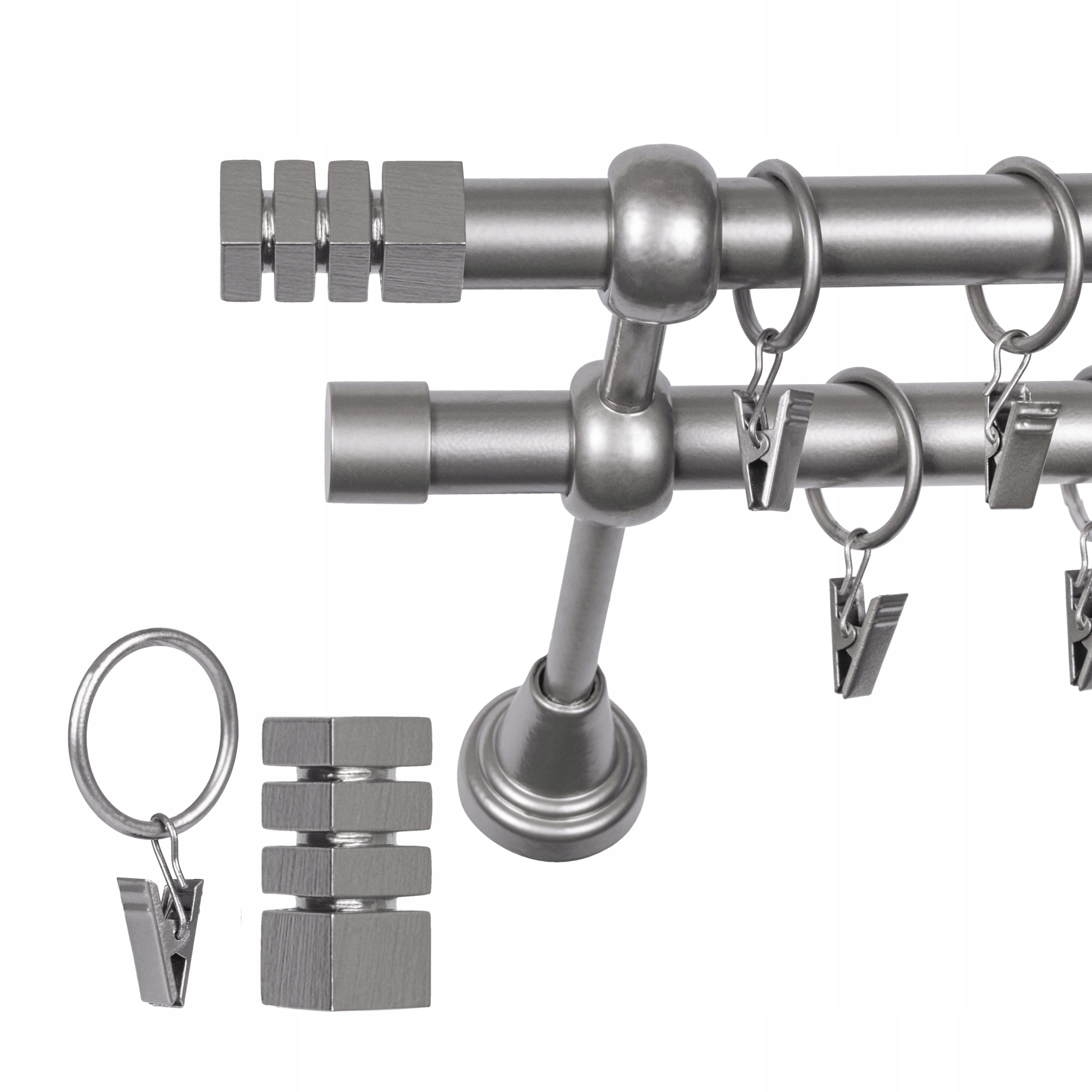 KARNISZ METALOWY FI 19 PODWÓJNY 360 CM METAL