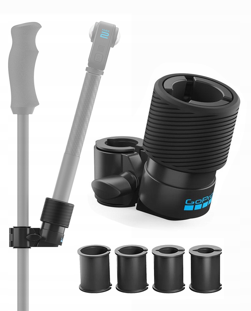 Uchwyt Mocowanie na Kijki Narciarskie Kamery Sportowej GoPro Śr. 14 22mm