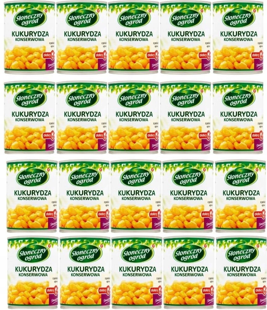 20 plechovek Kukuřice Konzervovaná Sluneční zahrada 400 g