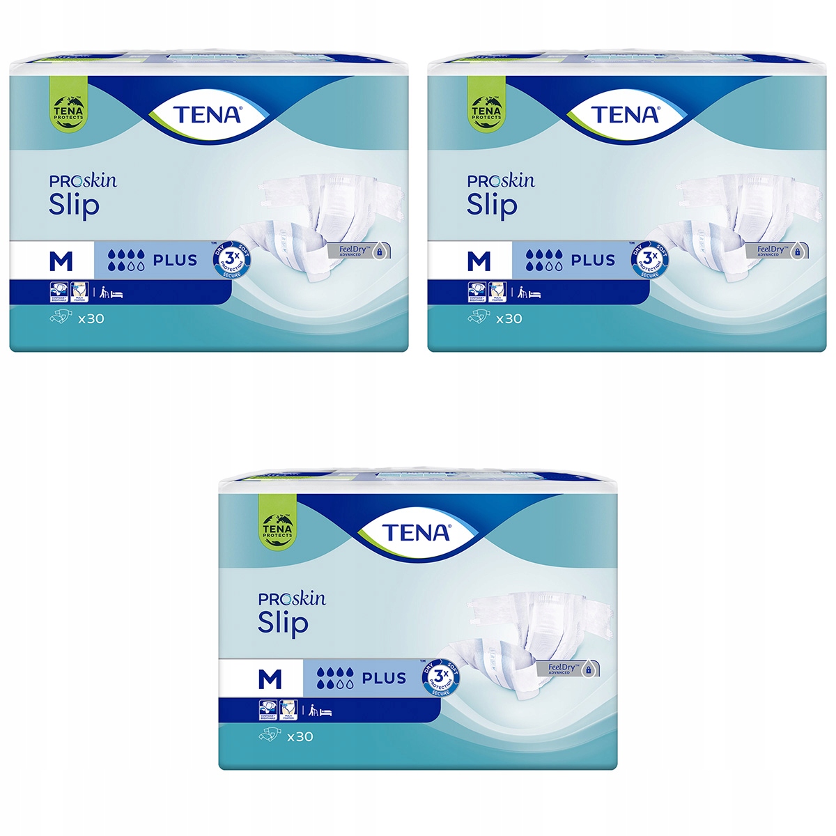 

Tena Slip Plus Medium 3 opakowania po 30 sztuk