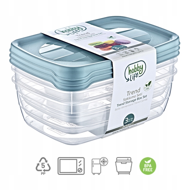 

Pojemnik na żywność Trend Box 0,3l 3szt *8854