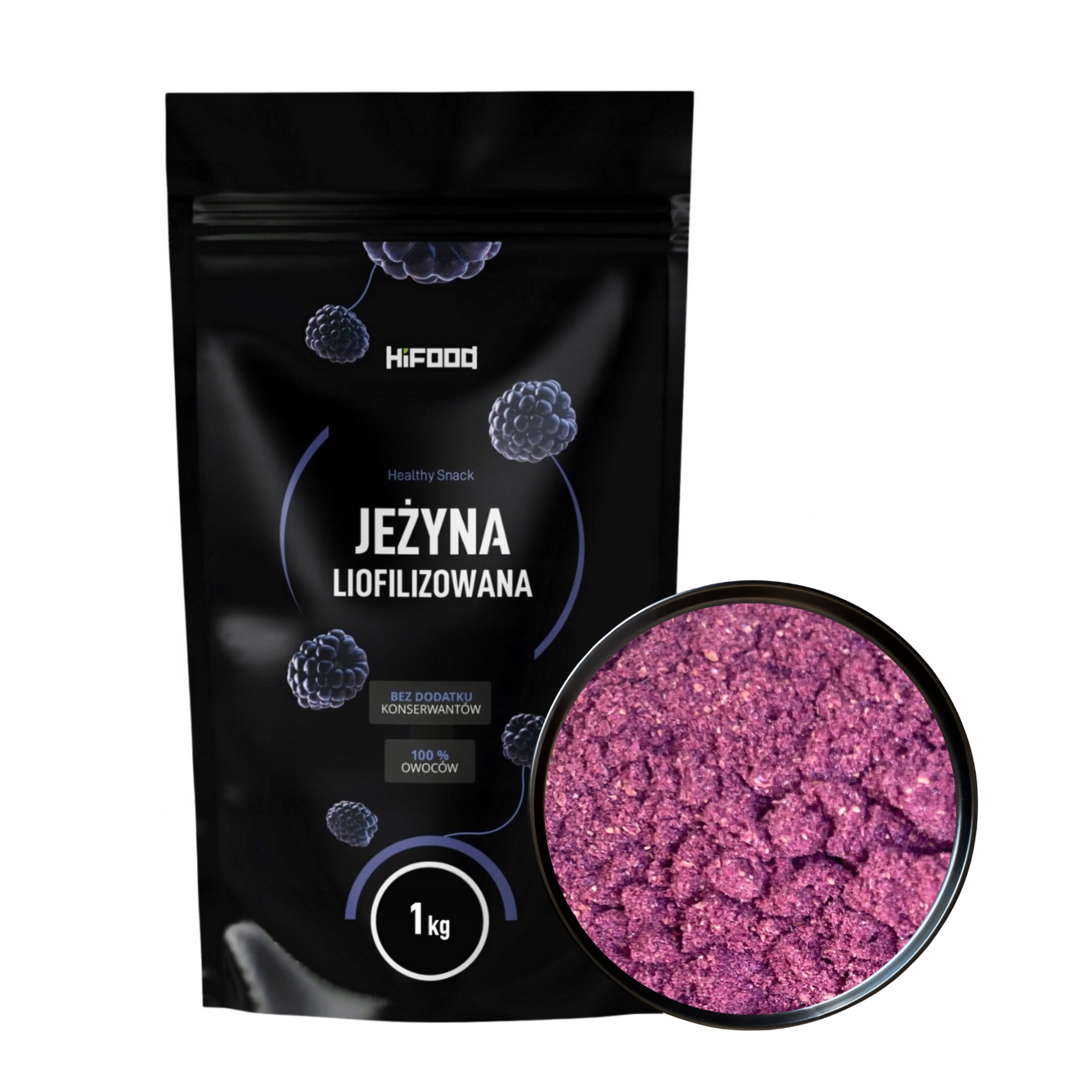 Jeżny liofilizowane Polska Jeżyna 100% Proszek 1 kg HiFOOD