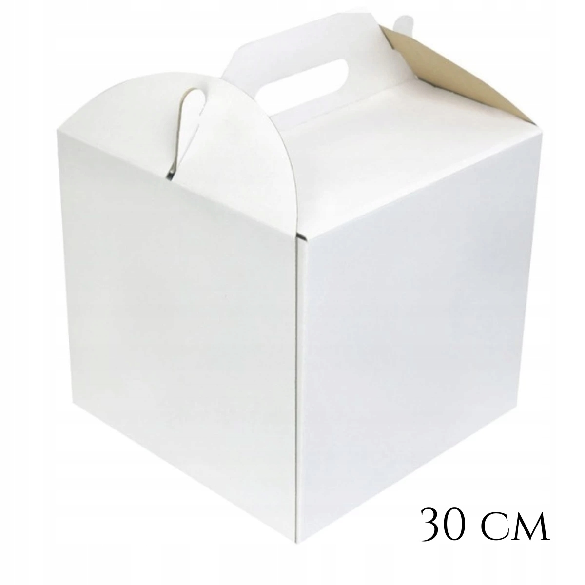 Opakowanie WYSOKIE 30x30x25 cm Białe pudełk torto