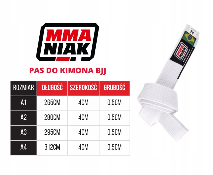 MMAniak Pas do kimona BJJ A2 Purpurowy