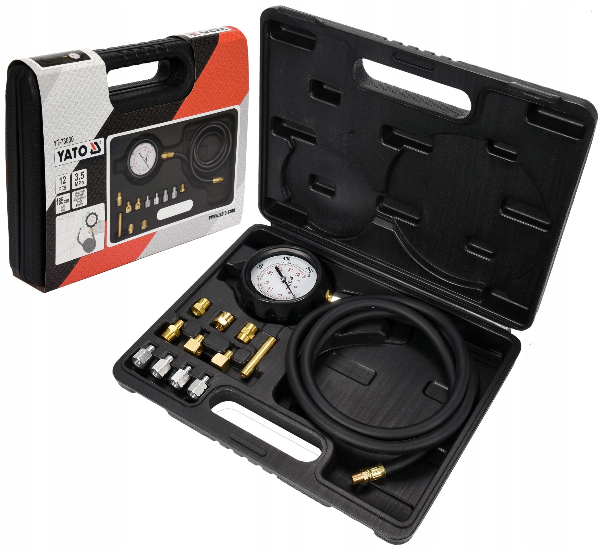 

YT-73030 Tester Ciśnienia Oleju Miernik 12 El Yato