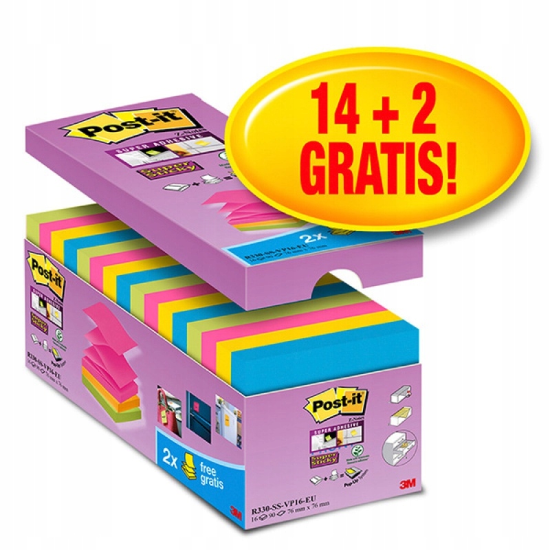 

Karteczki samoprzylepne sticky 76x76mm