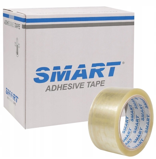 TAŚMA PAKOWA KLEJĄCA SMART HOTMELT BEZBARWNA PRZEZROCZYSTA 48/60 36szt.