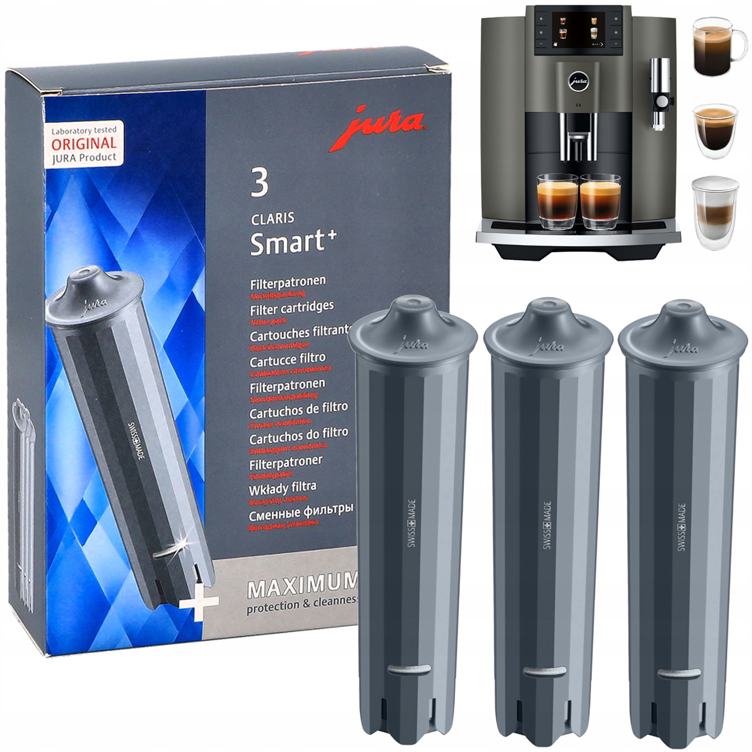 FILTRY DO WODY JURA CLARIS SMART ORYGINAŁ 3 SZT