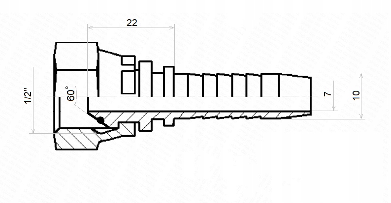 ZAKUCIE DKR PROSTE DN10 1SN/2SN 1/2''' HYDROLIDER Numer katalogowy części 4.09.10.015