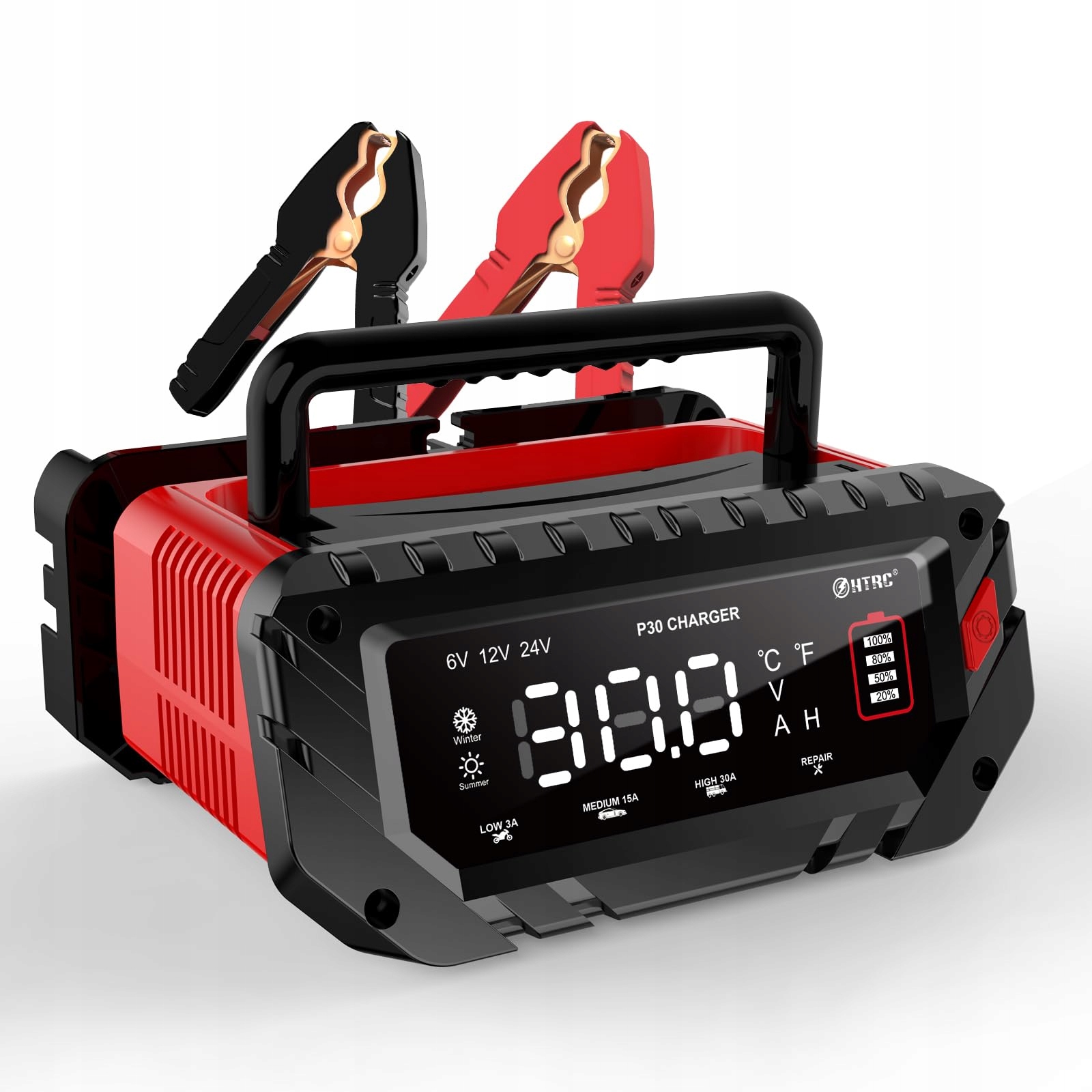 LCD 30A Nabíječka usměrňovač pro baterii Efb Gel Agm 12V 24V