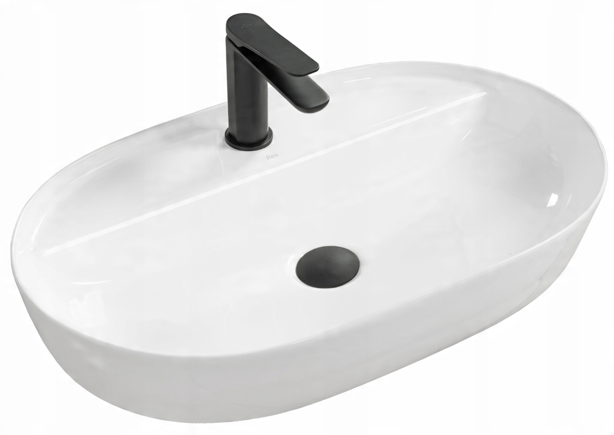 

Umywalka Aura 61 biała ceramiczna nablatowa Rea