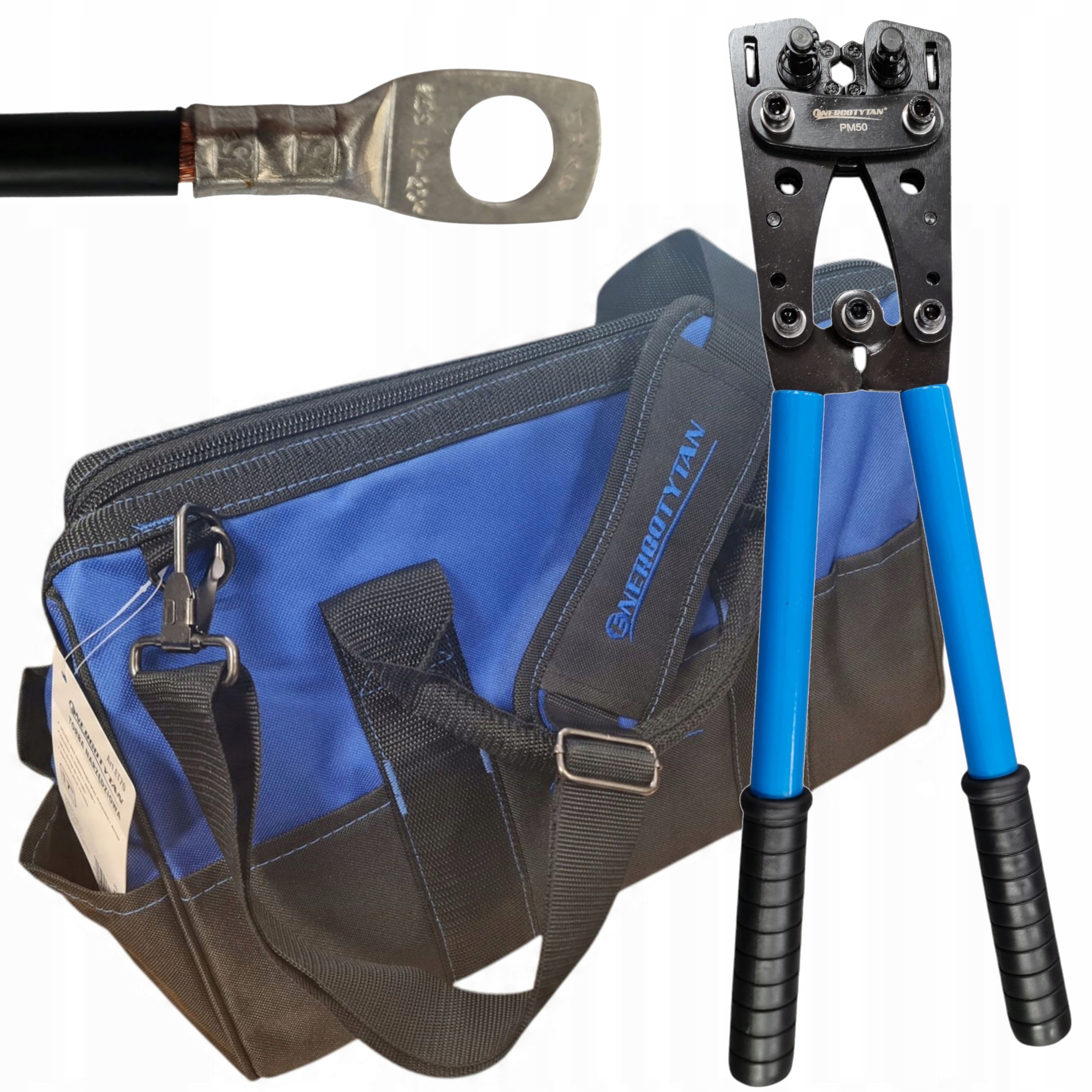 Mechanická lisovací kleště na kabely a vodiče 6-50 mm2 pro Kcs Taška