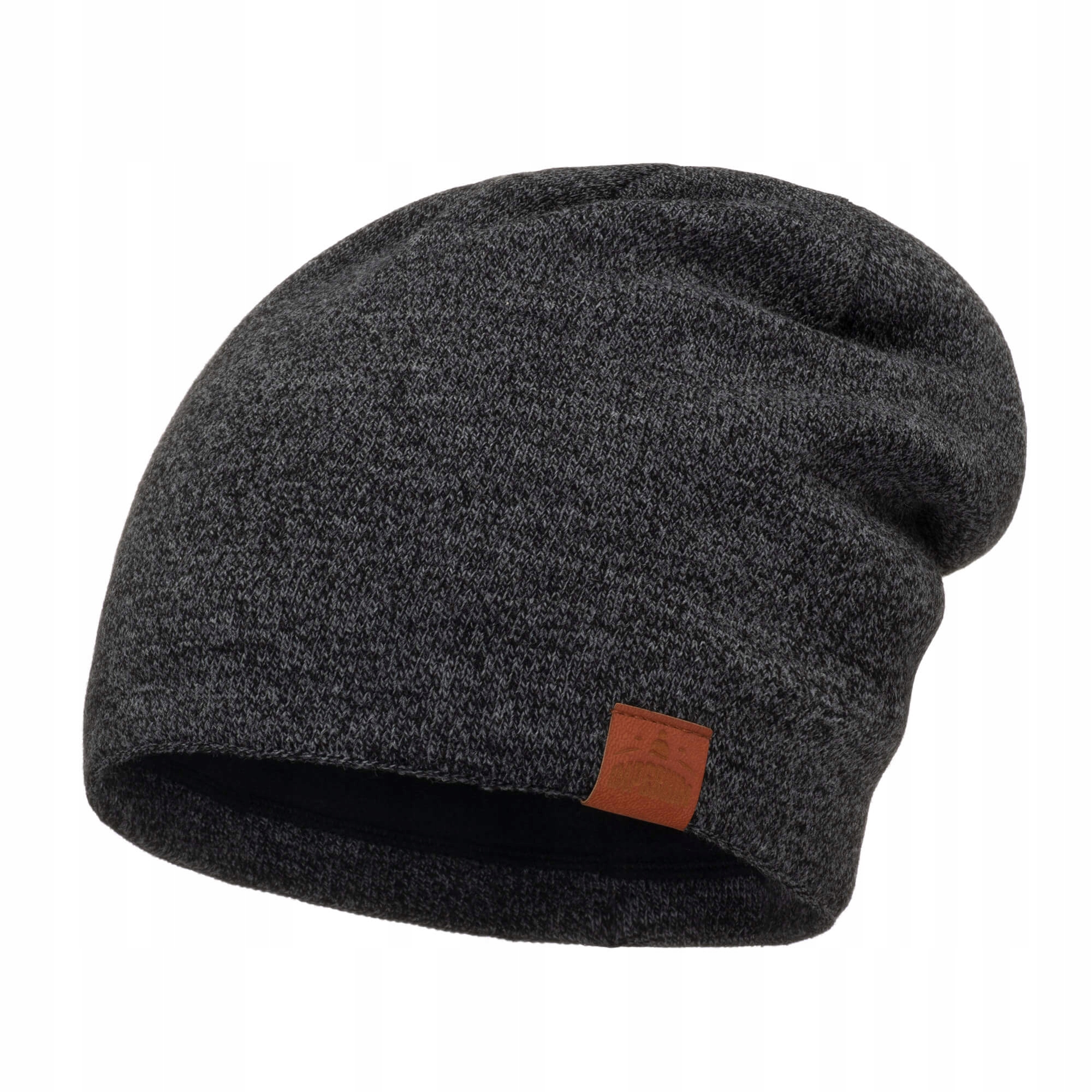 

Czapka zimowa męska na polarze Grafitowa