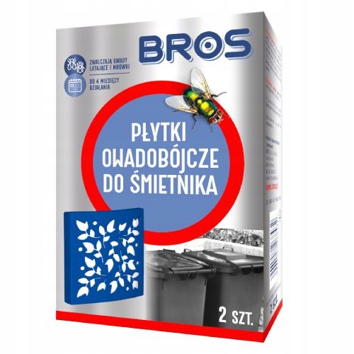 

Bros Płytki owadobójcze do śmietnika, 2szt.