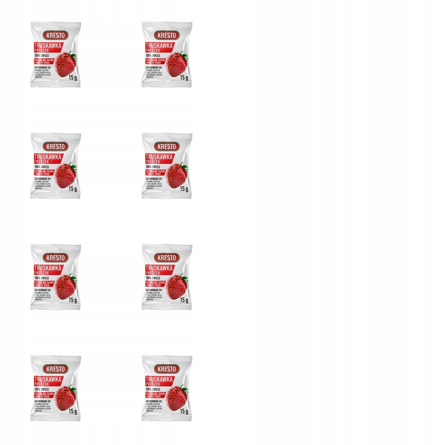 Levně 8 x 15 g Kresto Jahoda prášek Karton