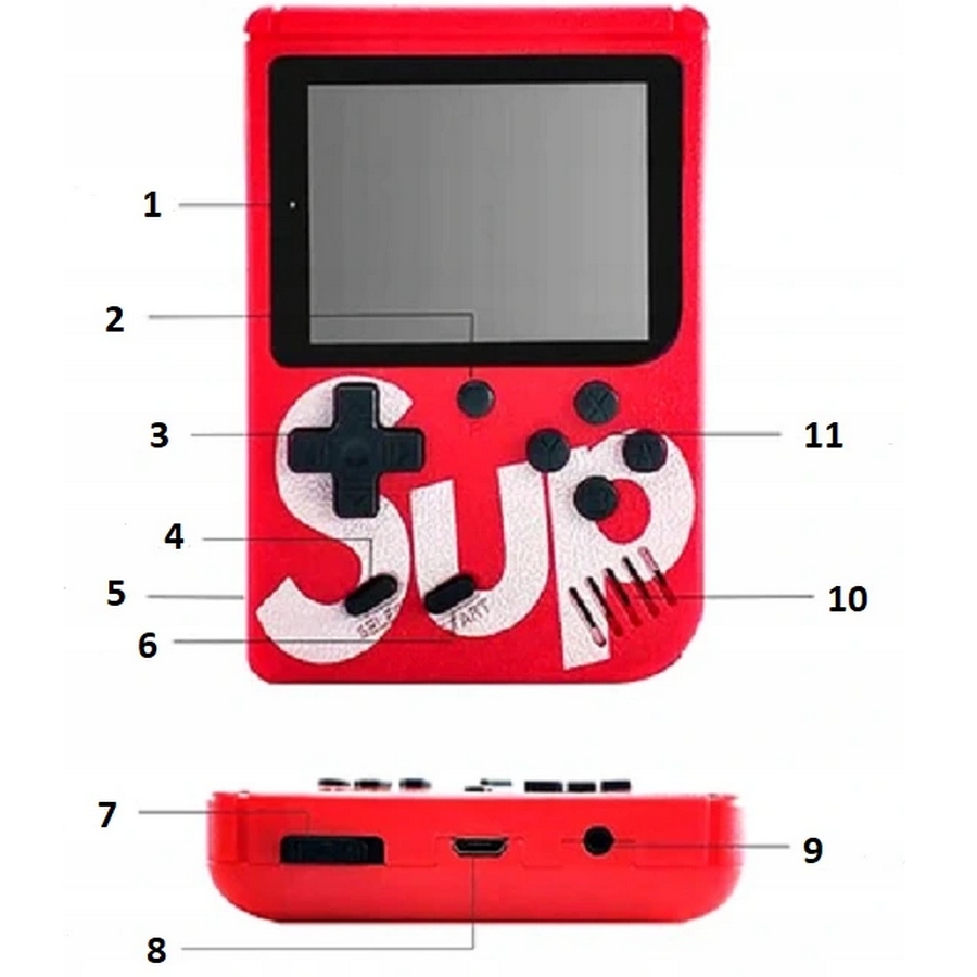 MINI KONSOLA  PRZENOŚNA RETRO GAMEBOY PEGASUS 400 GIER 5 KOLORÓW