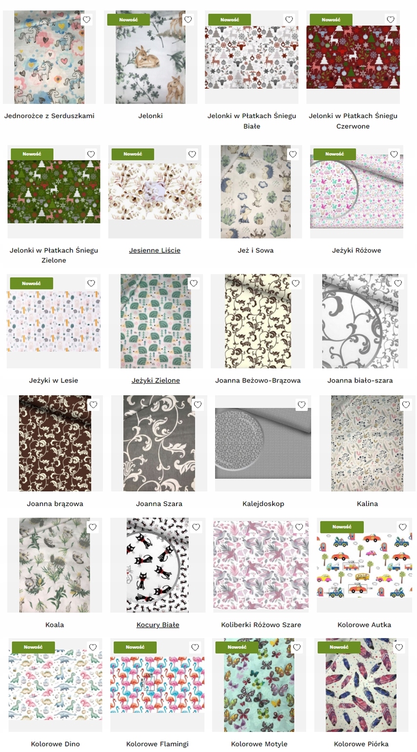 POSZEWKA JASKIEK 100% BAWEŁNA 360 WZORÓW 30X30 CM Materiał bawełna