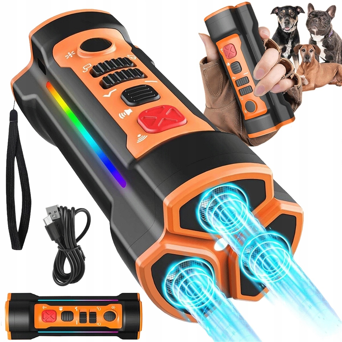 Levně Kompaktní Trenér Psů S Ultrazvukovou Svítilnou, 2 Tréninkové Režimy