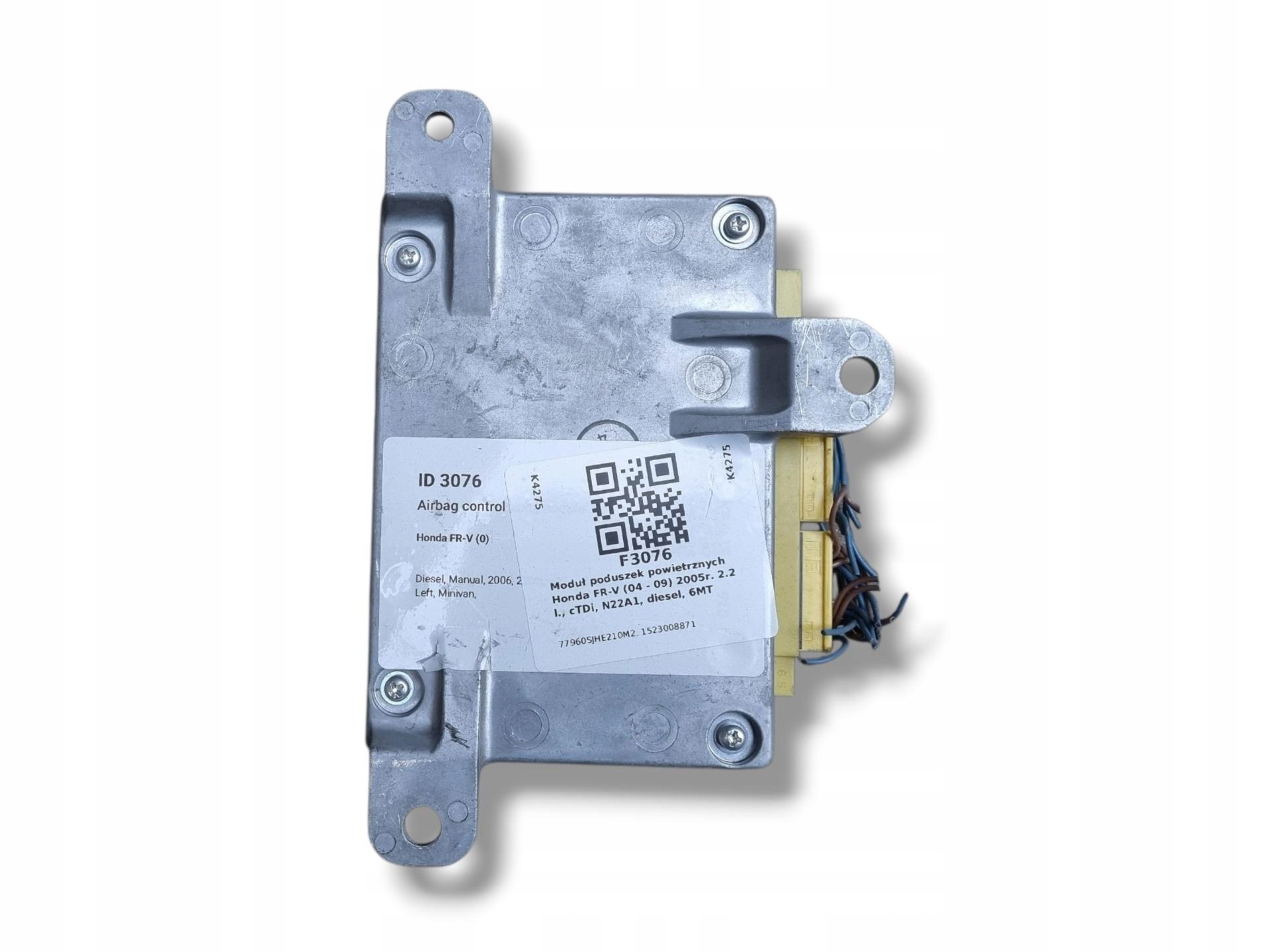 modulo airbag Honda FR-V BE5 2005 77960SJHE210M2