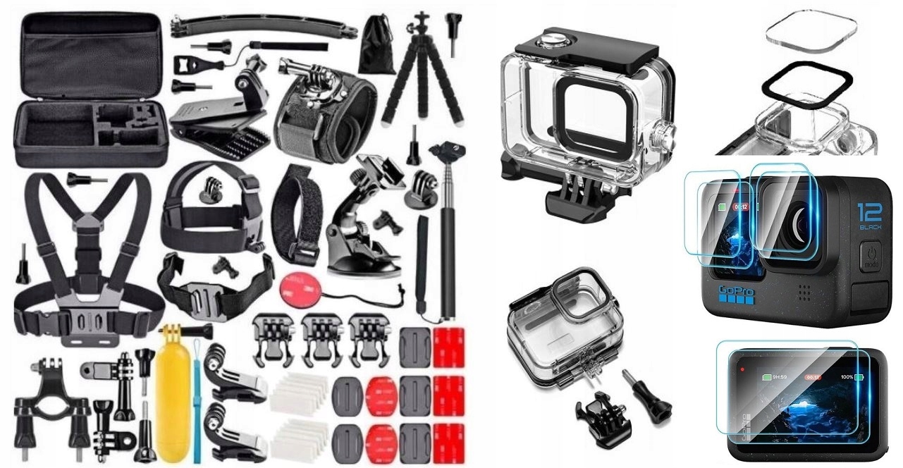 Legendární sada 3XL GoPro 12-8 Sklo 6x Vodotěsné pouzdro Pro