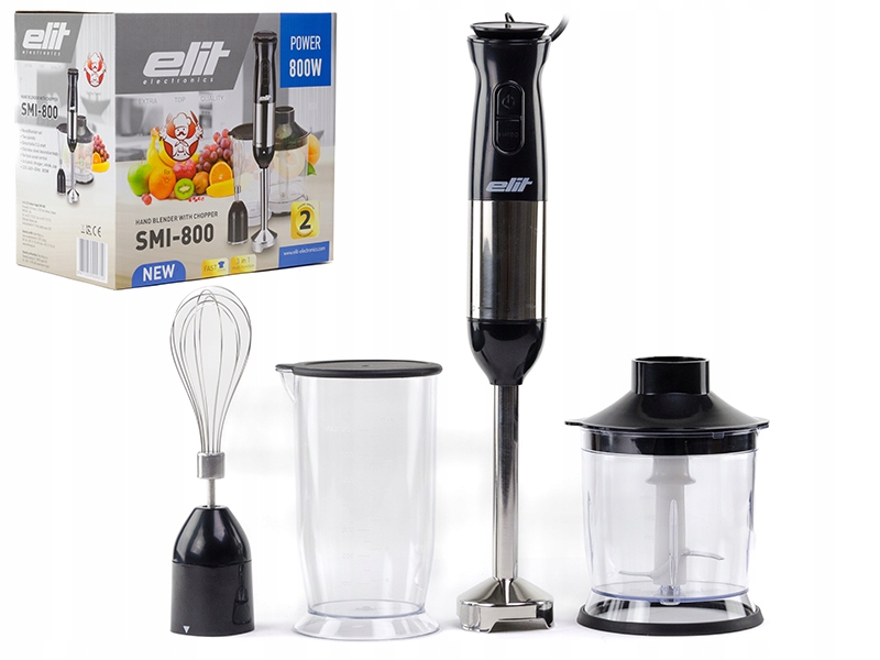 

Blender ręczny Wielofunkcyjny Elit 800W Zestaw 3w1