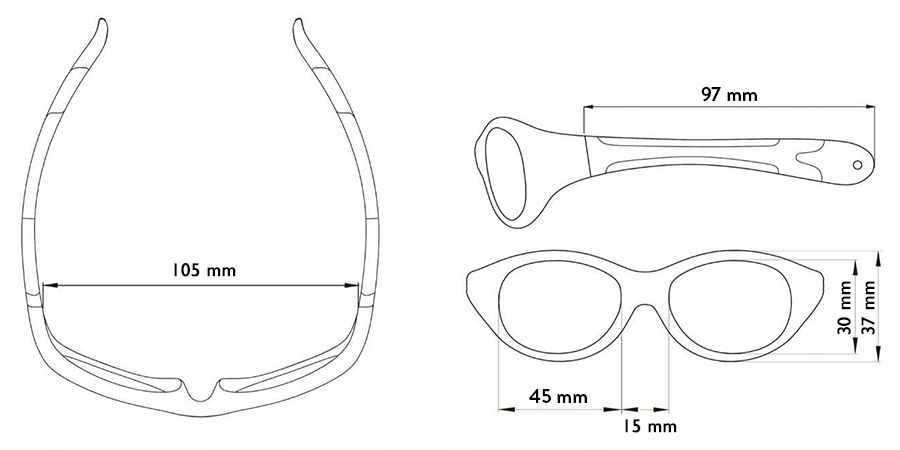 Okulary Przeciwsłoneczne Dziecięce Real Shades Explorer - Navy and Orange2+ Kolor wielokolorowy