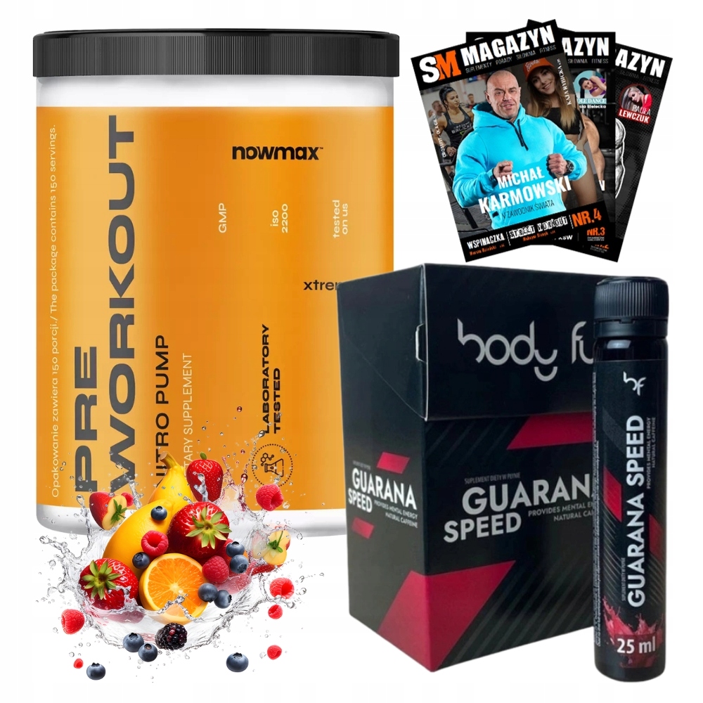 NOWMAX PRE WORKOUT EXTREME PUMP 500 g выносливость предварительная тренировка энергия