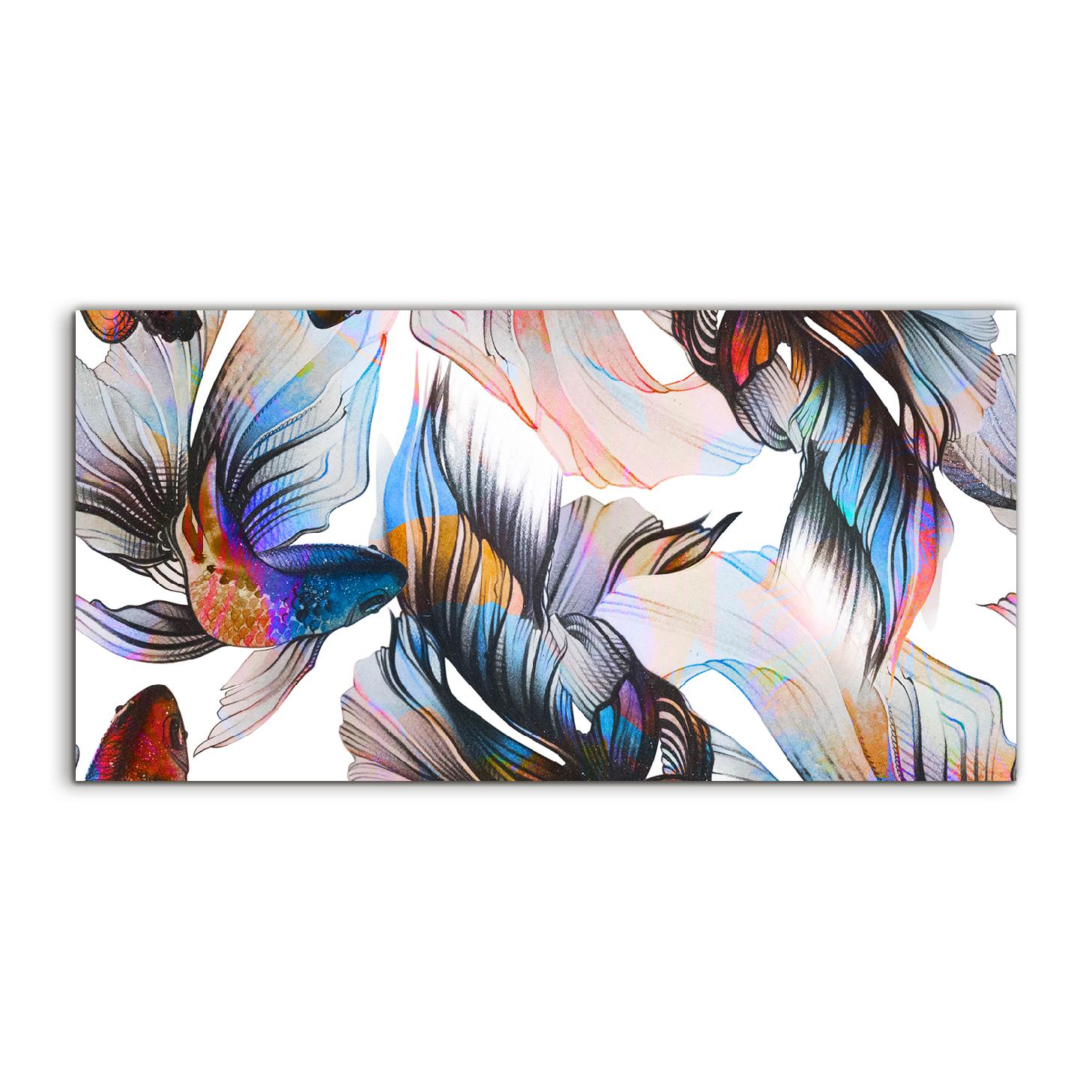 

Obraz akrylowy 120x60 wiszący Złote Rybki Akwarele